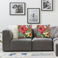 thumbnail image 2 of nygtbtfer Set of 2 Tropical Leaves Throw Pillow Covers &amp; &amp; Pillowcases Home Decorative Linen Cushion Covers () White, 2 of 7