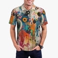 thumbnail image 2 of Salouo Abstract Colorful Dripping Circles for Men's Short Sleeve Polo Shirts,Polo Shirts for Men Performance Short Sleeve Golf Shirt Athletic Casual Collared T-Shirt-Medium, 2 of 8