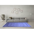 thumbnail image 3 of Ahgly Company Machine Washable Indoor Rectangle Oriental Blue Industrial Area Rugs, 5' x 8', 3 of 4