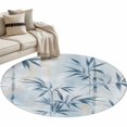 thumbnail image 6 of Blue Spring Botanical Round Rug 4ft Washable Circle Entryway Rugs Non Slip Pastoral Summer Leaf Area Rug Indoor Floor Carpet for Bedroom Kitchen Living Room Home Office Dining Room Nursery, 6 of 8