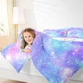 thumbnail image 4 of Feelyou Purple Blue Sky Queen Comforter Set, Stars Teen Kid Bedding Comforter Set, 3pcs, 4 of 8
