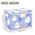 thumbnail image 5 of Yayeee Collapsible Cube Storage Bin with Lid Fabric Closet Decorative Basket with Handles, Blue Halloween, 5 of 7