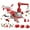 Red, variant on CSCHome Toddler Kids Transport Cargo Airplane Toy Airplane Toy with Toy Cars Set Toy Airplane Gifts for 3 4 5 6+ Years Old Kids Boys and Girls