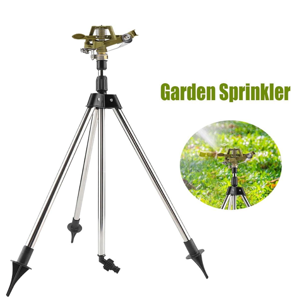 Delaman Stainless Steel Sprinkler Tripod Water Irrigation Tool Zinc