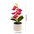 thumbnail image 3 of Artificial Plastic Potted Plant, Weather Resistant Eco-Friendly Artificial Flower for Wedding Garden Party Home Decor 8.66x2.56x2.56 Inch Multicolor, 3 of 6