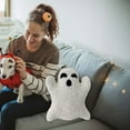 thumbnail image 3 of Japceit Ghost Plush Pillow Cushion, Soft Toy Decor Piece, Home Decorative Throw for Sofa Decor, Holiday Gifts, Seasonal Atmosphere Accents, 3 of 6