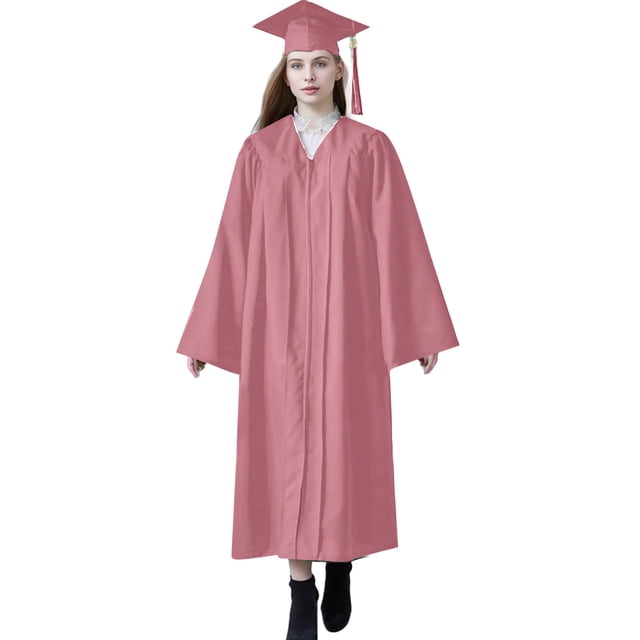 Lovzfmll Robe à Manches Longues pour Femmes Couleur Unie Col Rond Rose, G