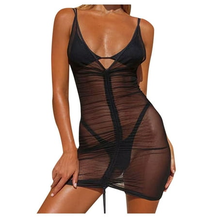 

Dress Party Summer Mesh Beach Holiday Neon Sheer Ladies Mini Bod-ycon Womens And Lingerie Robe for Women Womens Sleep Wear Bra Lingerie Pack