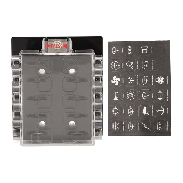 Portafusibles, bloque de fusibles Fusible de cuchilla Bloque de terminales fusionado Caja de fusibles impermeable Ultra sensible NikouMX herramienta