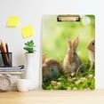 thumbnail image 6 of FMSHPON Rabbits Easter Bunnies Clipboard Hardboard Wood Nursing Clip Board and Pull for Standard A4 Letter 13x9 inches, 6 of 7