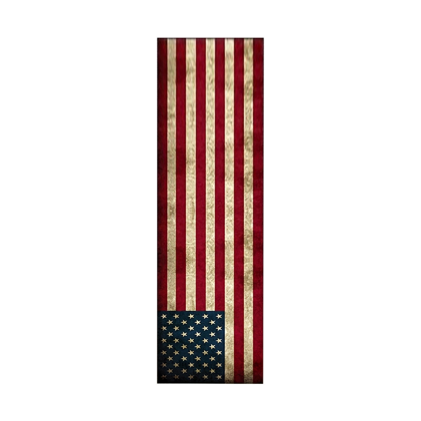 Bxaolu 4th-of-July Welcome Doormat Independence-Day Outdoor-Entrance Mats Red-White-Blue American Flag Door Mat Non Slip Coir Front-Door Mat for Patriotic Home Decorations 16 x 47.2 Inch