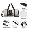 thumbnail image 6 of Gaeub Dachshund Sitting in Bathtub Lightweight Travel Cylinder Bag Gym Tote Bag Sports Training Duffle Bag with Pockets and Straps, 6 of 8