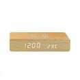 thumbnail image 1 of Danhjin Clock Clock Wireless Clock Creatives Electronic LED Mirror Clock Wooden Wireless Sleep Alarm Clock Solid Wood Clock Wall Clocks, 1 of 1