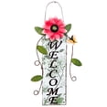 thumbnail image 1 of Bienvenida De Metal, Colgador De Puerta De Flores, Letrero De Pared Para Decoración De Puerta De Jardín seitruly HA042797-02, 1 of 6