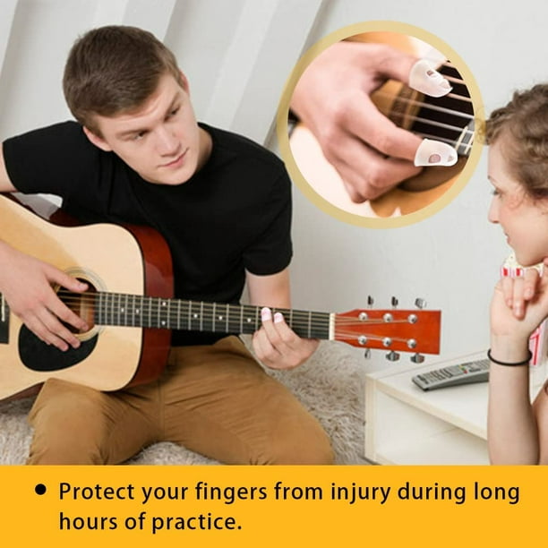 Protège-doigt En Silicone Pour Cordes De Guitare, 1 Pièce
