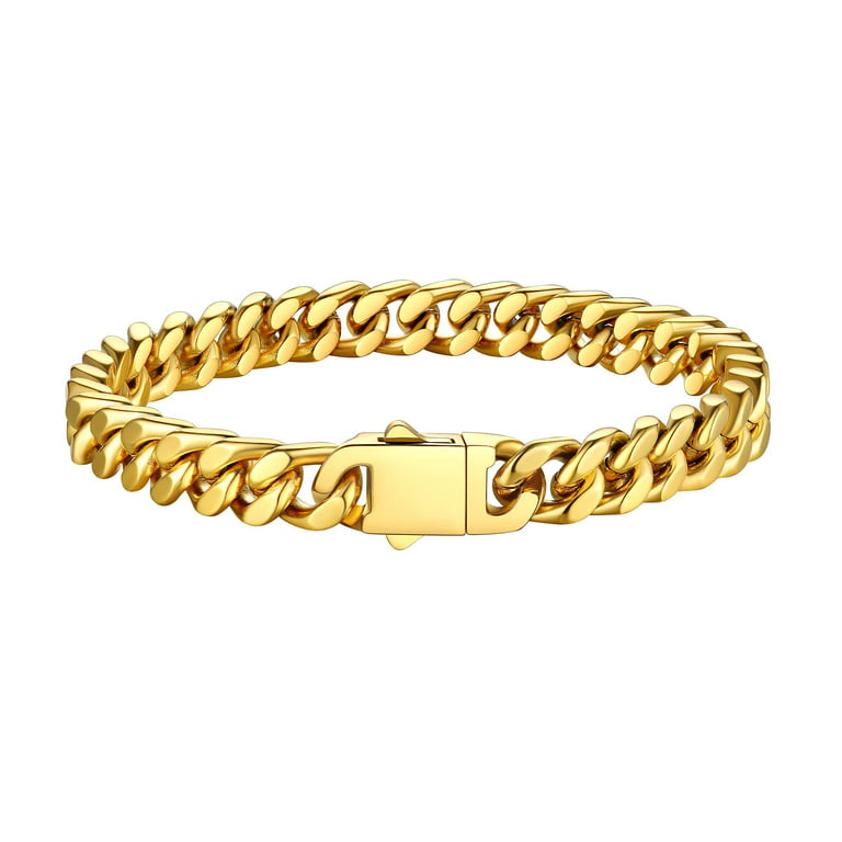  Gold Chain Bracelet, Bracelets for Men Metal Stainless
