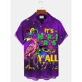 thumbnail image 2 of Camisa de Mardi Gras para hombre 2024, camisas casuales de manga corta con estampado 3D, ropa de calle, camisas hawaianas holgadas de talla grande para hombre, camisetas, 2 of 4