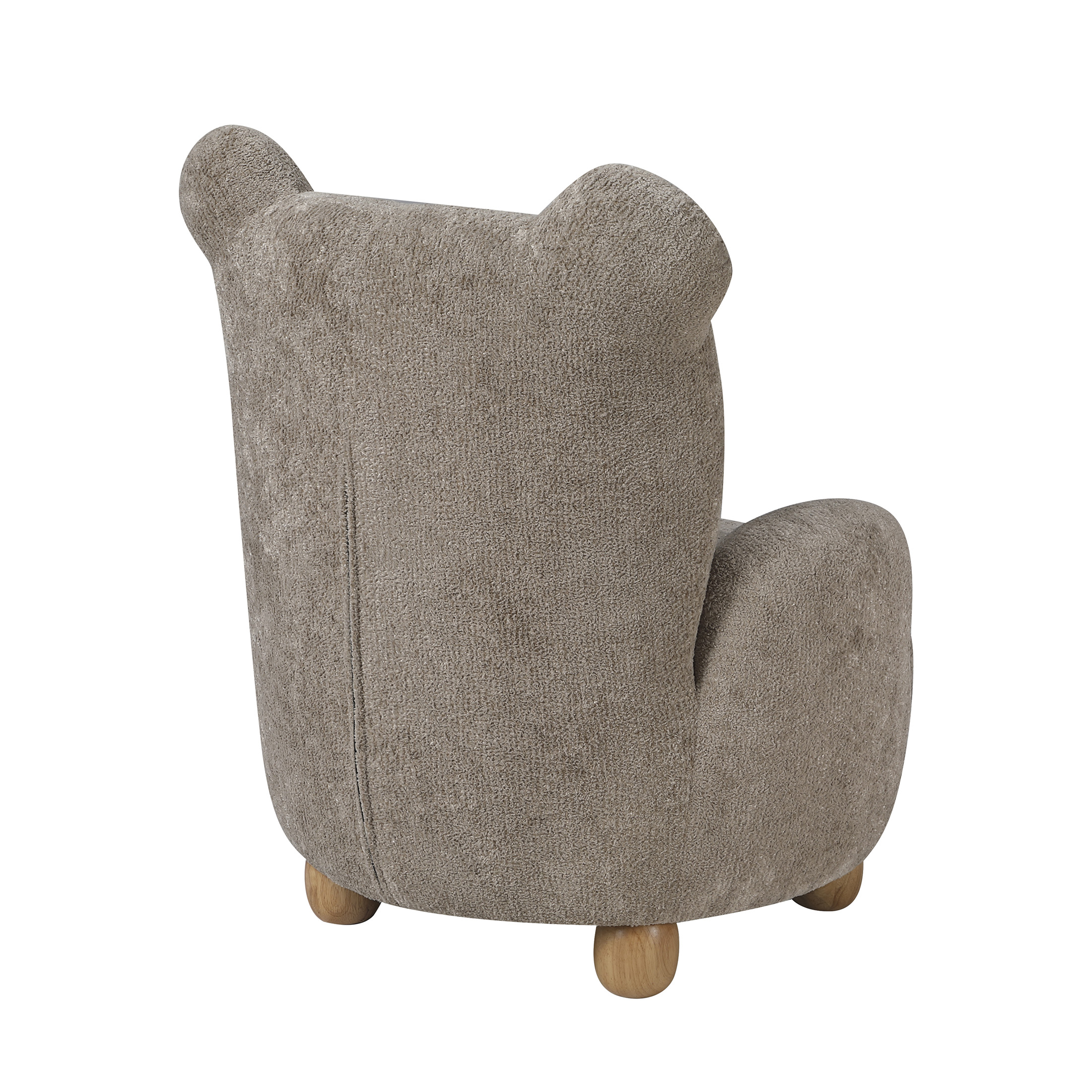 OakvillePark Grove Modern Chenille Cute Bear Shaped Kids Accent Chair, Brown