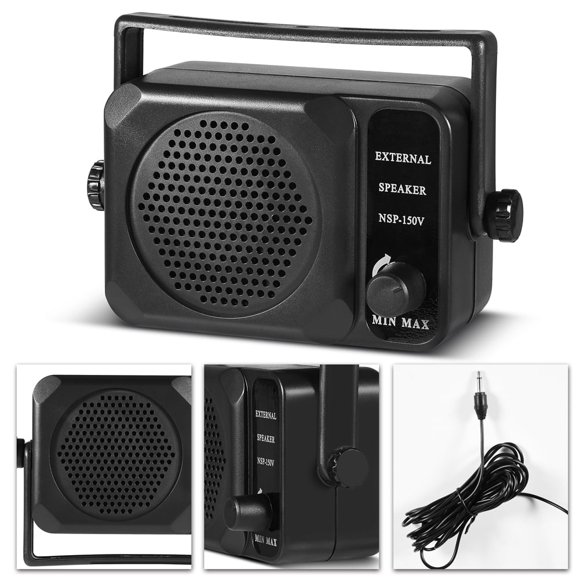 External Speakerfor Yaesu Radio,1PC Mini Portable 3.5mm Mini External Speaker External Speakerfor Icom Radio Future-Proof Design