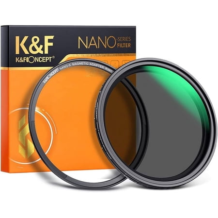K&F CONCEPT 58mm Magnetic Variable ND Lens Filter ND2-ND32 (1-5 Stops) + Magnetic Basic Ring Kit Adjustable Neutral Density Filter with 28 Multi-Layer Coatings Waterproof (Nano-X Series)