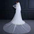 thumbnail image 5 of Yuangui Cathedral Long Wedding Veils 2 Tier Bridal Veil with Comb Wedding Accessories for Bride Wedding (Pure White), 5 of 11