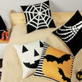 thumbnail image 4 of Wangscanis Housse de Coussin, Motifs de Dessin Animé d'Halloween Taie d'Oreiller Carrée, 4 of 5