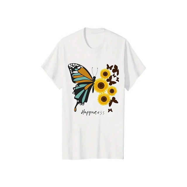 Shipped Randomly T-Shirt New Summer Girl Cartoon Print Short Sleeved 100% Cotton T-shirt Comfy Casual Tees for Girls