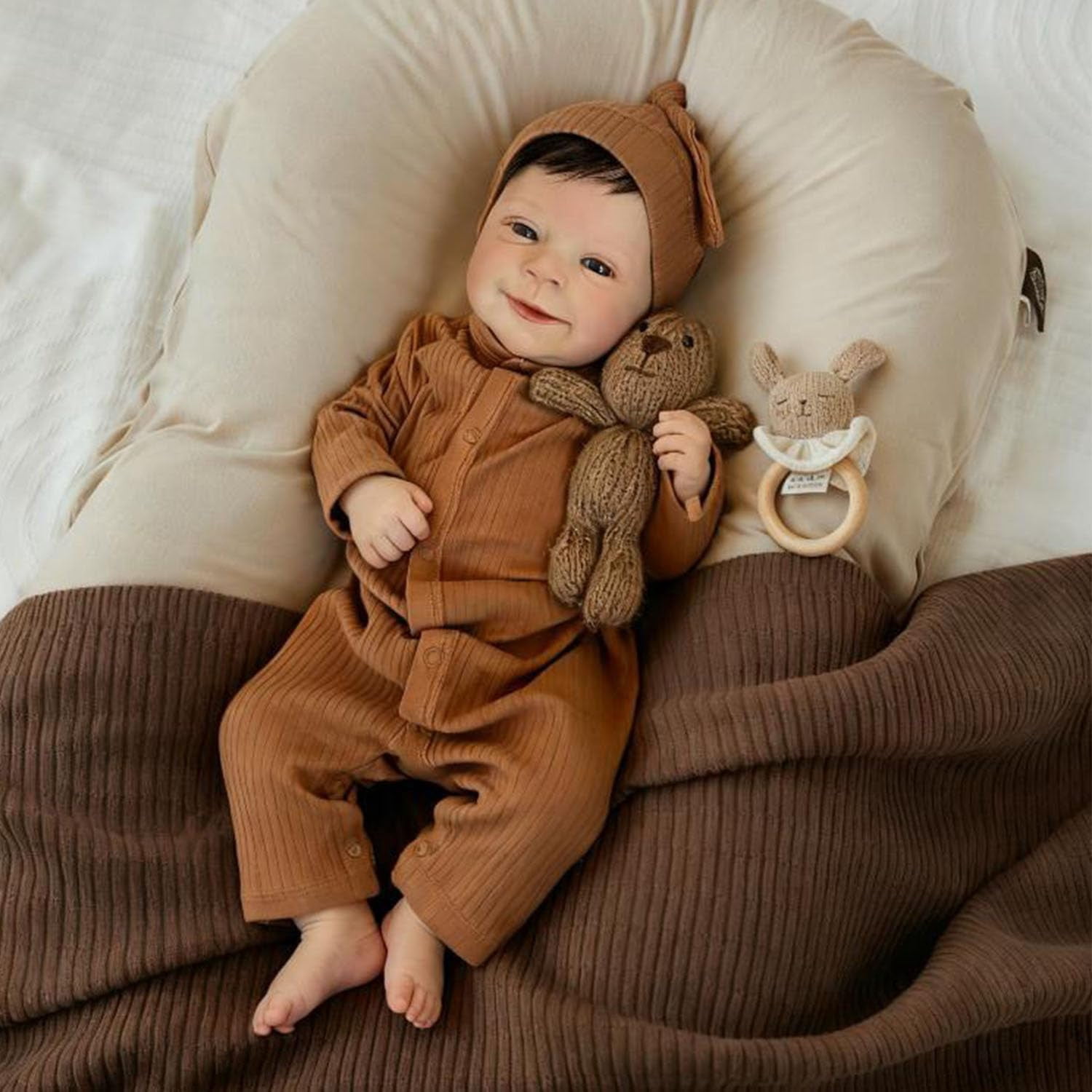 Anano Reborn Baby Dolls 18 Inch Realistic Newborn Sleeping Baby Dolls Girls That Look Real Lifelike Preemie Babies Alive Soft Silicone Reborn Infant Dolls