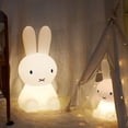 thumbnail image 5 of Lindo Conejito Luz Nocturna Regalos para Habitación de Niños Guardería Dormitorio de Bebé Niñas Adolescentes Decoración de Habitación Kawaii, Linda Lámpara de Conejito de Silicona Recargable, 5 of 5
