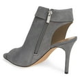 thumbnail image 4 of YDN Women Chic Peep Toe Stiletto High Heel Short Booties Cutout Slingback Side Zippers Sandals Walking Shoes Size 7 Gray, 4 of 4