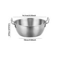 thumbnail image 7 of Stainless Steel Double Ear Bowl Salad Bowl, Stainless Steel Salad Bowl with Handles, Metal Serving Bowl for Salad and Food Prep（Xl）, 7 of 7