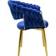 thumbnail image 4 of Set de 4 Sillas Comedor Tapizadas Terciopelo Tejidas Elegantes Azul Houzer, 4 of 5
