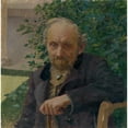 thumbnail image 3 of Milan Thomka Mitrovský 15x15 Black Modern Framed Museum Art Print Titled - Portrait of an Old Man (1900), 3 of 5