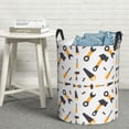 thumbnail image 6 of Lsque Carpenter tools Pattern Laundry Hamper Basket, Tall Woven Rope Hamper Basket for Clothes, Lightweight Storage Basket, Collapsible Waterproof-Small, 6 of 6