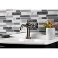 thumbnail image 3 of Kingston Brass KS354RKXVN Webb One-Handle Single-Hole Bathroom Faucet with Knurled Handle and Push Pop-Up Drain, Black Stainless, 3 of 7