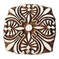 thumbnail image 2 of Textile Fabric Printing Block Decorative Floral Design Wooden Stamp Fine Art, 2 of 3