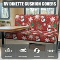 thumbnail image 4 of Yuyamidu Snowman RV Dinette Cushion Covers Xmas Tree RV Dinette Cushion Slipcover Red Christmas Camper Couch Cushion Covers Set Include 1 Bench Cover 1 Backrest Cover, 4 of 7