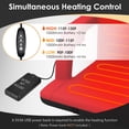 thumbnail image 2 of PNKKODW 25" Dual-Side Foldable Heated Stadium Seats with Back Support, Extra Portable Stadium Chair for Bleachers, USB 3 Levels of Heat, 5 Pockets for Outdoor Camping Winter Sports,Red(No Battery), 2 of 9
