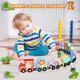 thumbnail image 2 of Set de tren magnético de madera con forma de animal Zeoddler para niños pequeños, 2 of 7