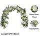 thumbnail image 2 of Guirnalda artificial de eucalipto con 10 rosas blancas de 6 pies, 2 of 7