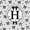 Black H, variant on spefrowx Cute Monogram Bow Twin Comforter Sets for Teens, Princess Stripe Love Heart Bedding Set, Black Reversible, 2-Piece, 1 Comforter and 1 Pillowcase