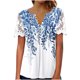 thumbnail image 1 of Camisetas con estampado floral con cuello en V para mujer Blusas femeninas cómodas de encaje con estilo Tops OAVQHLG3B Store lin121212, 1 of 5