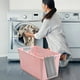 thumbnail image 3 of Plastic Laundry Basket-With Silvery Handle-Collection And Transport Clothing Board Laundry Basket-Suitable For Families And Dorms-Can Also Organize Toys, 3 of 8