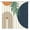 Beige, variant on Boho Mid Century Modern Shower Curtain Abstract Tropical Leaves Arch Line Sun Blue Orange Geometry Minimalisti Fabric Bathroom Curtains Decor Set with Hook(72" WX72 H)