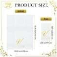 thumbnail image 2 of 100 Pcs Initial Napkins Monogram Guest Napkins Gold Letter Paper Towels Disposable Elegant Dinner Towels for Wedding Bridal Shower Holiday Birthday Party Tableware Decor(V Letter), 2 of 13