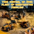 thumbnail image 4 of Upgraded Construction Rc Set of 4, Command The Site, Conquer The Dirt, Rechargeable 2.4ghz Remote Control Construction Vehicles with Cool LED Lights, Metal Parts, Real Sounds, 4 of 9