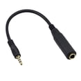 thumbnail image 3 of 1/4" to 1/8" Adapter,6.35mm Stereo Jack to 3.5mm TRRS Male Audio Cable Connector Adapter for Amplifiers, Guitars, Pianos, Home Theater Equipment Etc., 3 of 7