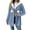 Blue, variant on Womens Hooded Fuzzy Coat with Pom-pom Soft Plush Fuzzy Button Up Cardigans Winter Fall Sweater Jacket Outwear (XL, Beige)