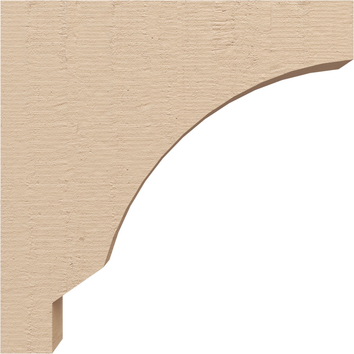 2"W x 10"D x 10"H Thin Moab Rough Cedar Woodgrain TimberThane Corbel, Primed Tan