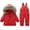 23 Red, variant on Toddler Winter Coat and Snow Bib Pants for Boys Girls Snowsuits Hooded Warm Thicken Windproof Waterproof Snow Outfits